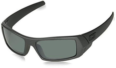 Oakley Men's Gascan Polarized Rectangular Sunglasses, Steel /Prizm Black, 60mm