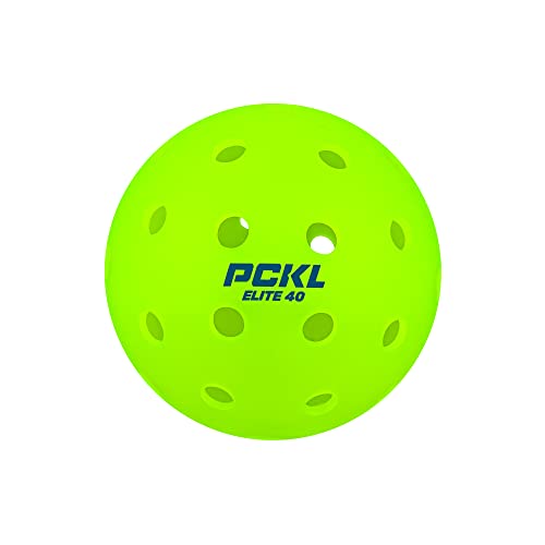 PCKL Elite 40 Pickleball Balls | Tournament and Competition Ball | 4 Pack of Balls | 50 Pack | 100 Bulk Pack | USA Pickleball Approved (4 Pack, Neon Green)