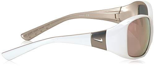 Nike Eyewear Women's Minx Rectangular Sunglasses, White, 59 mm