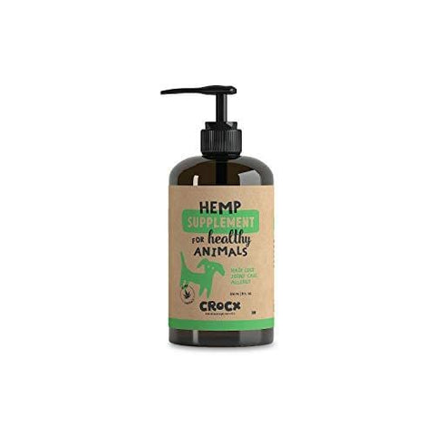 Crocx Canadian Hemp Oil for Dogs and Cats (236 ml) Natural Supplement Helps Relieve Joint & Hip Pain | Anxiety Support | Promotes Healthy Coat (1 Bottle)