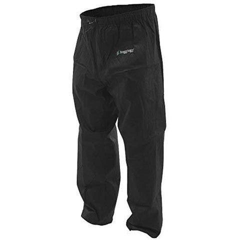 Frogg Toggs Pro Action Water-Resistant Rain Pant, Black, Size Large