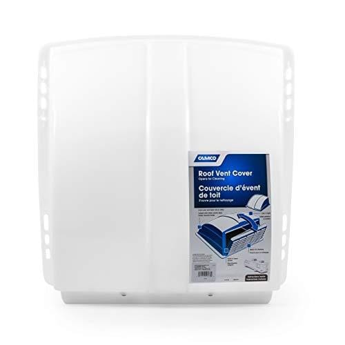 Camco RV Roof Vent Cover, Opens For Easy Cleaning, Aerodynamic Design, Easily Mounts to RV With Included Hardware - (White) (40431)