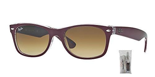 Ray Ban RB2132 605485 52M Matte Bordo' On Transp/Brown Gradient+FREE Complimentary Eyewear Care Kit