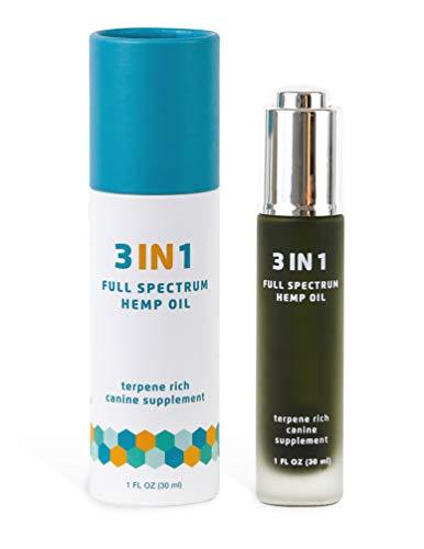 Hemp Oil For Dogs - Terpene Rich Full Spectrum Hemp Oil for Dog Anxiety Relief, Dog Joint Pain Relief & Joint Support for Dogs, and Dog Immune Support. Contains Human Grade Ingredients.