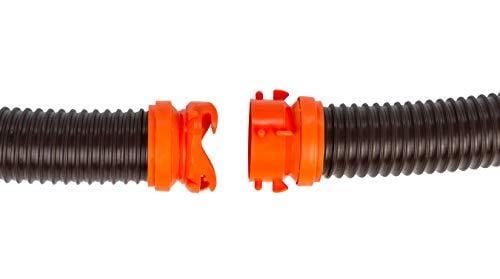 Camco RhinoFLEX 20ft RV Sewer Hose Kit, Includes Swivel Fitting and Translucent Elbow with 4-In-1 Dump Station Fitting, Storage Caps Included, Frustration-Free Packaging (39742)