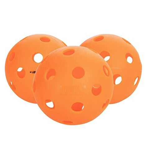 Pickleball Marketplace Onix Popular Fuse Indoor Pickleball Balls are Ready to Play Immediately Out of The Box - The Balls Offer Superior Balance and a consistent Feel. 3 Pack - Orange