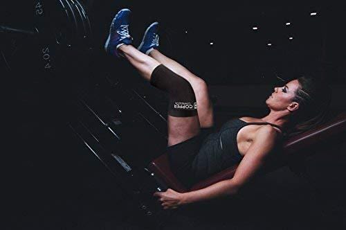 Copper Compression Recovery Knee Sleeve - GUARANTEED Highest Copper Content With Infused Fit. #1 Copper Knee Brace for Men And Women. Wear To Support Stiff & Sore Muscles & Joints (Medium)