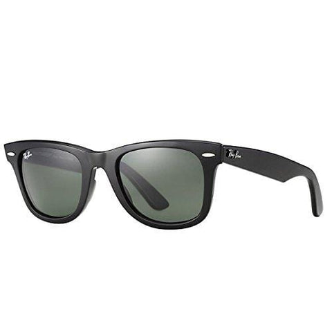 Ray-Ban, RB2140 Original Wayfarer Sunglasses, Unisex Ray-Ban Glasses, 100% UV Protection, Non-Polarized, Reduce Eye Strain, Lightweight Acetate Frame, Prescription-Ready Lenses, 54 mm Frame