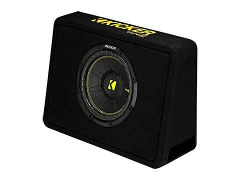 Kicker 10-Inch CompC 2-Ohm Loaded Shallow Subwoofer Box Enclosure | 44TCWC102