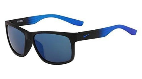Nike EV0835-001 Cruiser R Sunglasses (One Size), Matte Black/Photo Blue Fade, Grey with Blue Sky Flash Lens