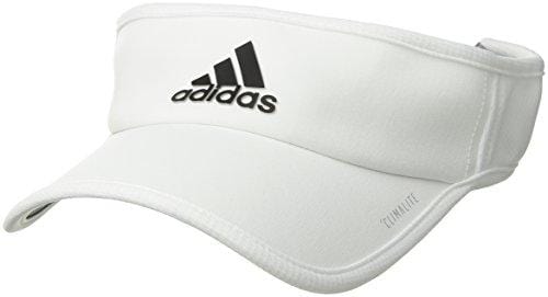 adidas Men's Superlite Performance Visor, White/Black, One Size [product _type] adidas - Ultra Pickleball - The Pickleball Paddle MegaStore