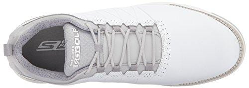 Skechers Men's Go Golf Elite 3 Golf Shoe,White/Gray,10.5 M US