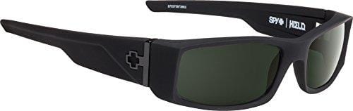 Spy Optic Hielo 670375973864 Polarized Flat Sunglasses, 56 mm (Soft Matte Black/Happy Gray/Green Polar)