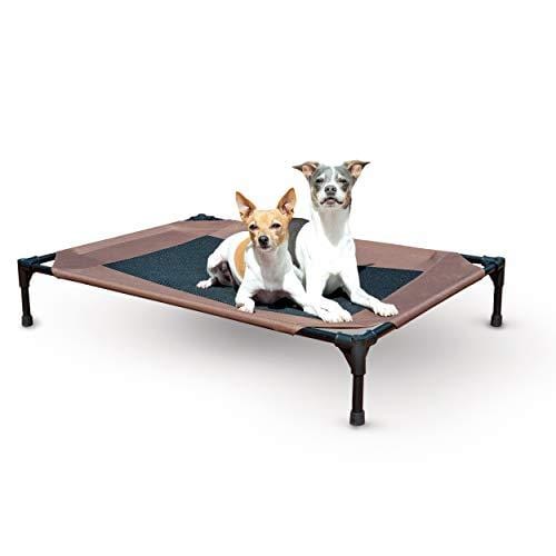 K&H Pet Products Original Dog Cot, Elevated Pet Bed, Chocolate/Mesh, Large