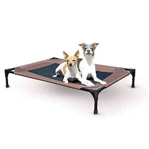 K&H Pet Products Original Dog Cot, Elevated Pet Bed, Chocolate/Mesh, Large