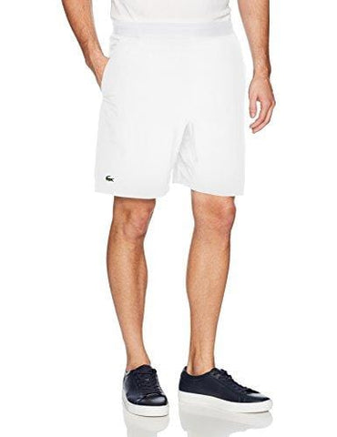 Lacoste Men's Tennis Stretch Taffeta Short, GH8107, White, XXX-Large