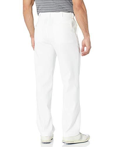PGA TOUR Men's Flat Front Golf Pant with Expandable Waistband, Bright White, 40W x 30L