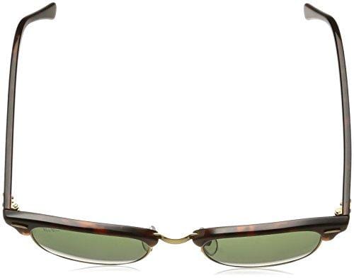 Ray-Ban CLUBMASTER - MOCK TORTOISE/ ARISTA Frame CRYSTAL GREEN Lenses 49mm Non-Polarized