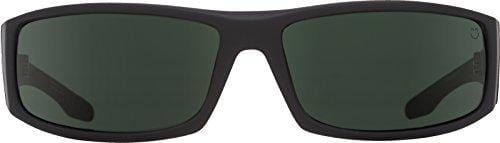 Spy Optic Men Cooper Rectangular, Soft Matte Black/Happy Gray/Green Polar, 56 mm