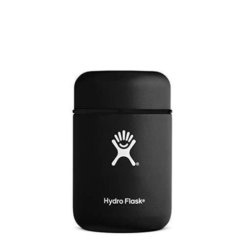 Hydro Flask 12 oz Food Flask Thermos Jar | Stainless Steel & Vacuum Insulated | Leak Proof Cap | Black