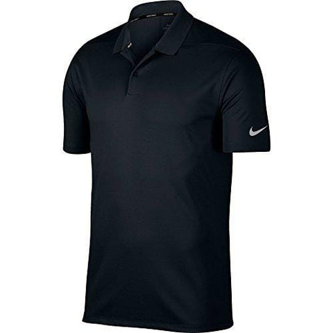 Nike Men's Dry Victory Golf Polo, Dri-FIT Men's Polo Shirt with Ribbed Collar, Black/Cool Grey, L