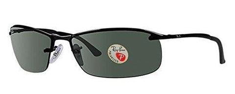 Ray-Ban Men's RB3183 Sunglasses (Black Frame, Solid Black Lens)