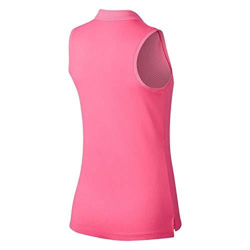 Nike Women's Dri-Fit Textured Sleeveless Golf Top-Hyper Pink-XXL