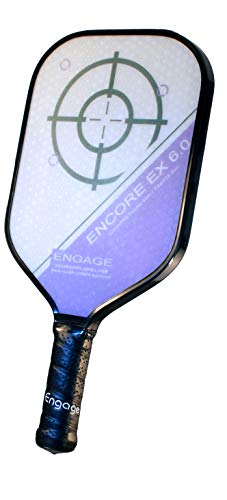 Engage Encore EX 6.0 Pickleball Paddle, LITE Weight 7.5-7.8 oz, Thick Core for Control & Feel, Built for Power & Sweet Spot (Purple, 4 ¼ inch Grip)