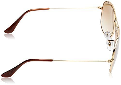 Ray-Ban Cockpit Rectangular Sunglasses, Gold Frame, 59 mm