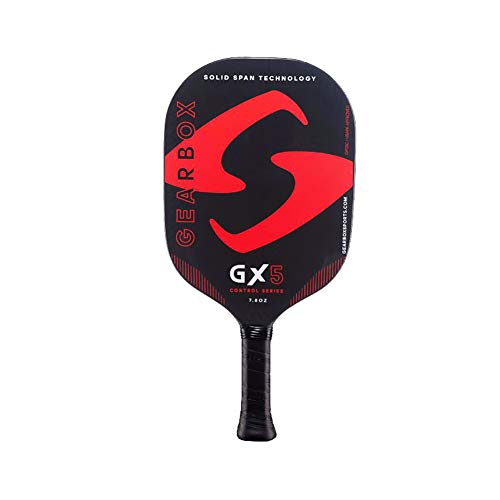 Gearbox GX5 Control 7.8oz 3-15/16in Carbon Fiber Red Pickleball Paddle