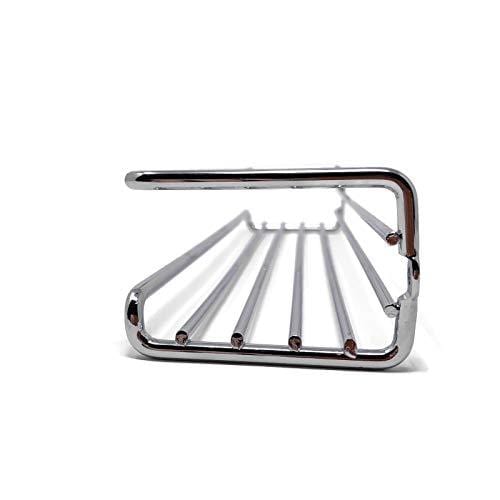 Unum Chrome Wall-Mount/Cabinet Door Spice Rack (x4) - Single Tier Hanging Spice Organizers/Racks for Pantry, Kitchen Wall/Cupboard, Over Stove, and Closet Door Storage - 11 3/8"L x 3"D x 2"H