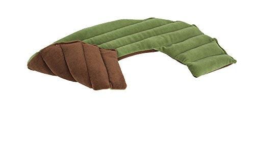 Dreamtime Spa Comforts Microwaveable Shoulder Wrap with Aromatherapy, Neck Shoulder Relaxer, Hot or Cold Neck Wrap Lavender and Peppermint Herbal Stress Relief, Green/Brown