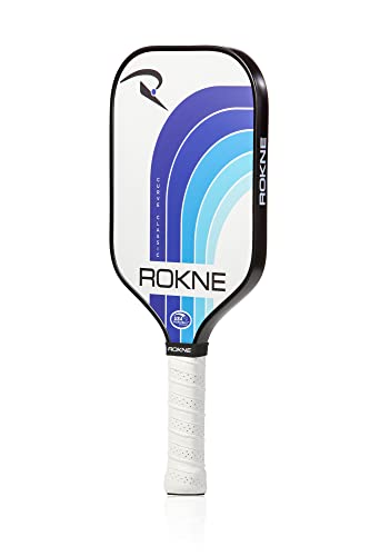 ROKNE Curve Pickleball Paddle | USAPA Approved Fiberglass Pickleball Paddles | Elevate Game with Precision Engineering & Comfort | ProGrit Texture for Max Spin & Power | Pickleball Paddle Blue