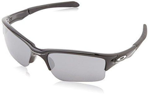 Oakley Quarter Jacket Non-Polarized Iridium Rectangular Sunglasses,Polished Black/Black Iridium lens,61 mm (Youth Fit)