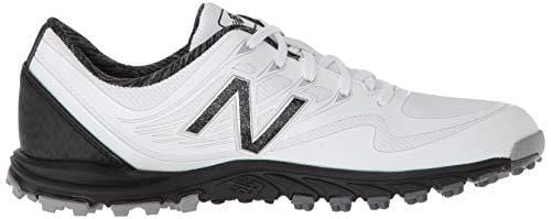 New Balance Women's Minimus WP Waterproof Spikeless Comfort Golf Shoe, White/Black, 8.5 M US