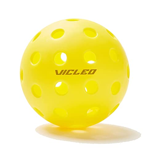 Pickleballs Balls - Vicleo Pickleball Outdoor Balls 6-Pack for Tournament Play, Professional Performance(Yellow)