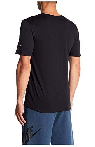 Nike Dri Fit Swoosh Cotton Black/Gray Men's Gym T Shirt Size L