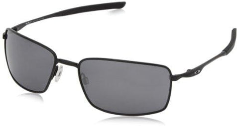 Oakley Square Wire Non-Polarized Iridium Rectangular Sunglasses,Polished Black,60 mm