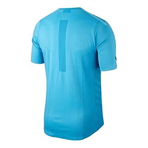 Nike Rafa Court AeroReact Slim Fit Tennis Shirt Blue Size Small 888206-438