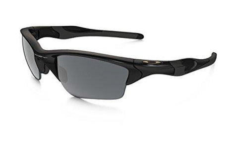 Oakley Men's Non-Polarized Half Jacket 2.0 Oval Sunglasses,Polished Black Frame/Black Iridium Lens, 62 mm