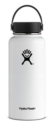 Hydro Flask W18TS110 Mouth 18 oz. Wide Water Bottle, 532 ml, White