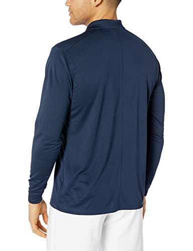 Nike Men's Dry Victory Polo Long Sleeve, Obsidian/Flight Silver, Medium