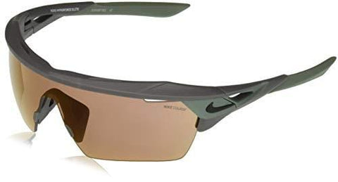 Nike EV1067-012 Hyper Force Elite E Frame Sunglasses, Matte Dark Grey/Clay Green