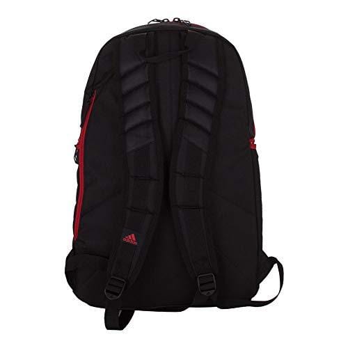 adidas Tour Tennis Racquet Backpack, Black/White/Scarlet, One Size