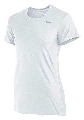 Nike Women's Legend Short Sleeve Poly Top (Small, White)