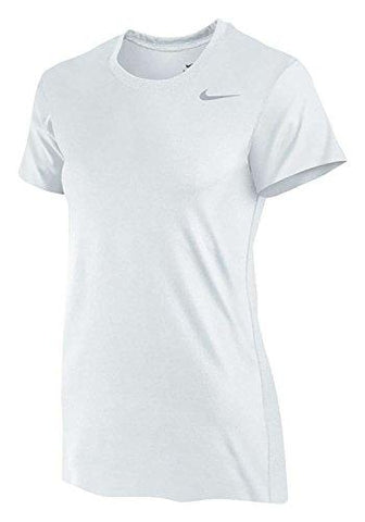 Nike Women's Legend Short Sleeve Poly Top (Small, White)