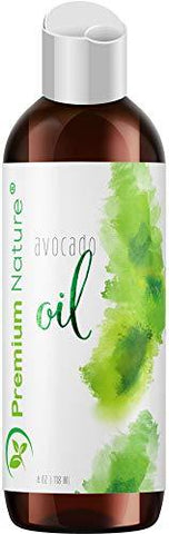 Avocado Oil Natural Carrier Oil - for Essential Oil Mixing, Massage Body Oil Moisturizer for Skin Hair & Nails, Pure Oil for Aromatherapy, Therapeutic Grade Anti Packaging May Vary 4 oz Premium Nature