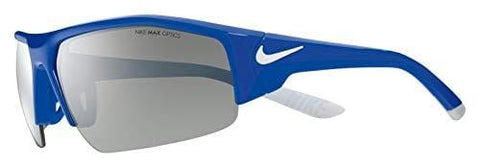 Nike Golf Men's Skylon Ace Xv Rectangular Sunglasses, Game Royal/White Frame, 75 mm