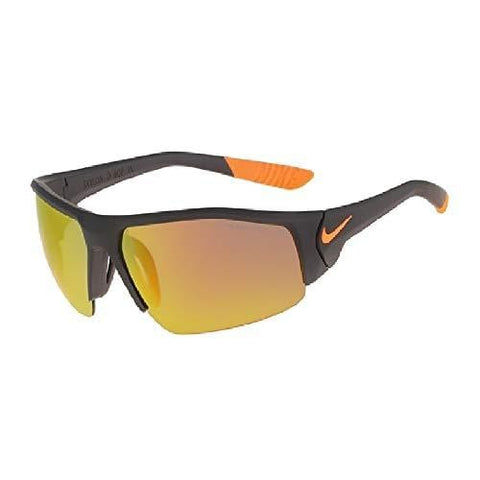 Nike Golf Men's Skylon Ace Xv Rectangular Sunglasses, Matte Deep Pewter/Total Orange Frame, 75 mm