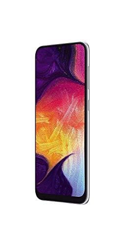 Samsung Galaxy A50 (64GB, 4GB RAM) 6.4" Display, 25MP, Triple Camera, Global 4G LTE Dual SIM GSM Factory Unlocked A505G/DS (International Model w/ 64GB MicroSD Bundle) (White)